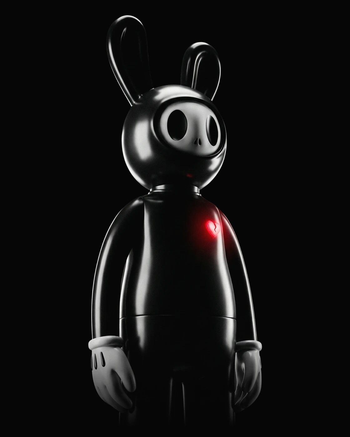 COALLY — 25 cm vinyl figure with a red broken heart