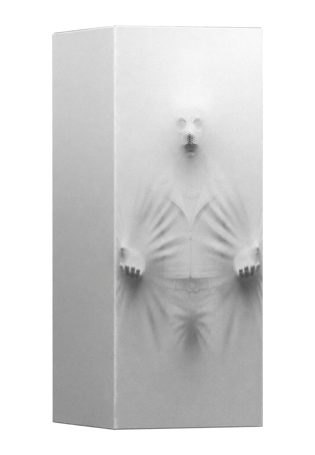 The Holy Smoke box: the figure pressed into it from the inside