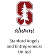 Stanford Angels and Entrepreneurs logo featuring a red letter S with a white silhouette of a tree inside.