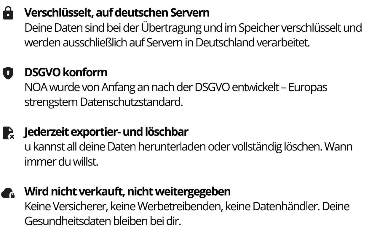 Auflistung Benefits