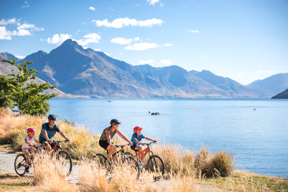Five easy and scenic rides for the whole family to enjoy - from lakeside flats to gold-rush history.