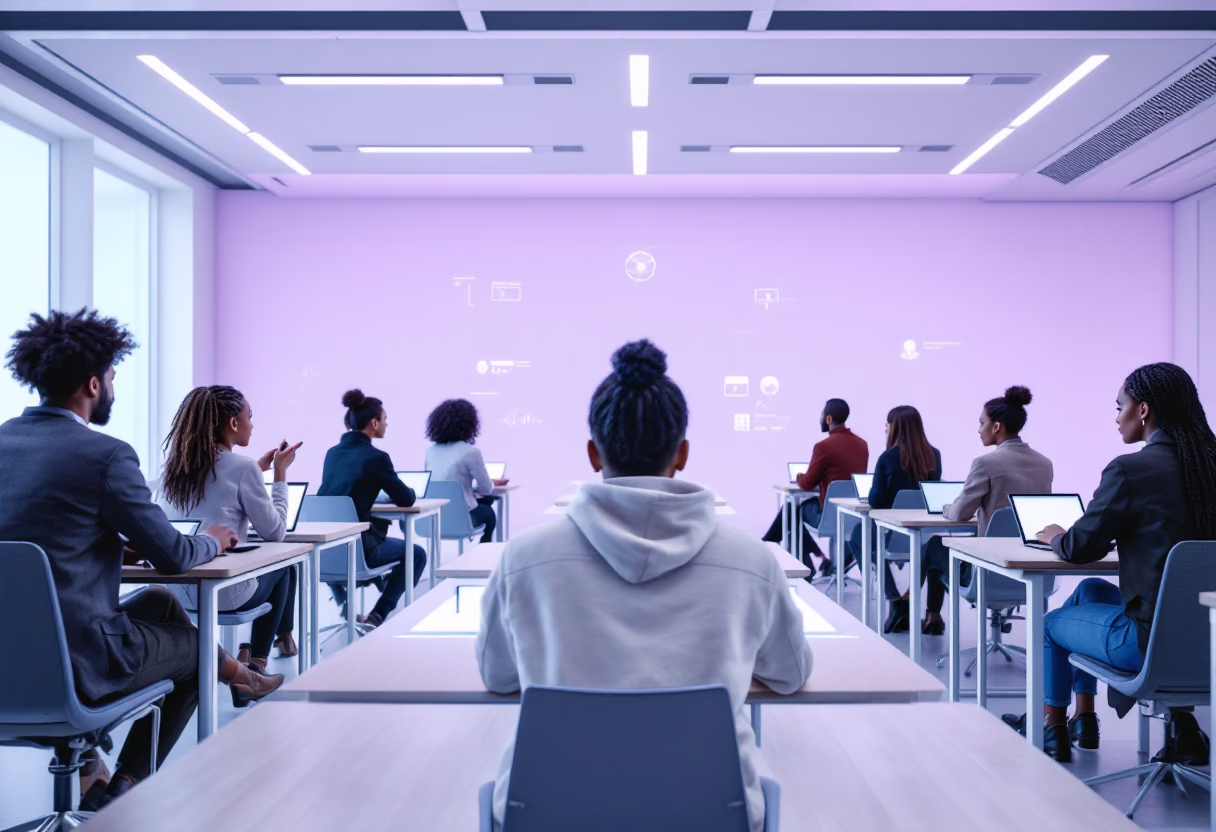 image of futuristic classroom setting