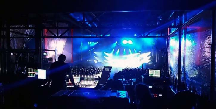 Night time live festival in Miami