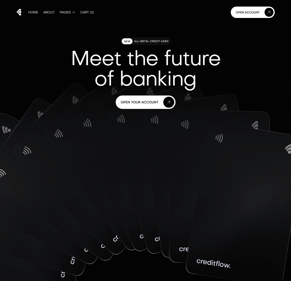 Creditflow - Home V1 Top Page - Bank Webflow Template | BRIX Templates