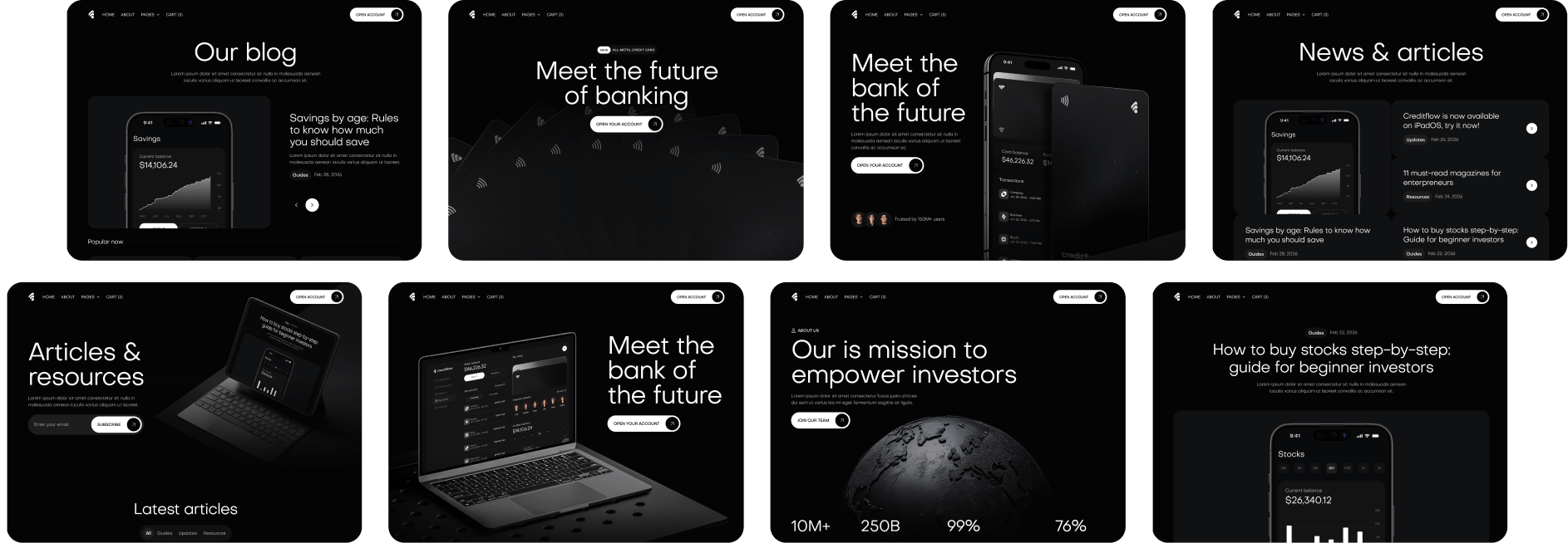 Creditflow - Featured Image - Bank Webflow Template | BRIX Templates