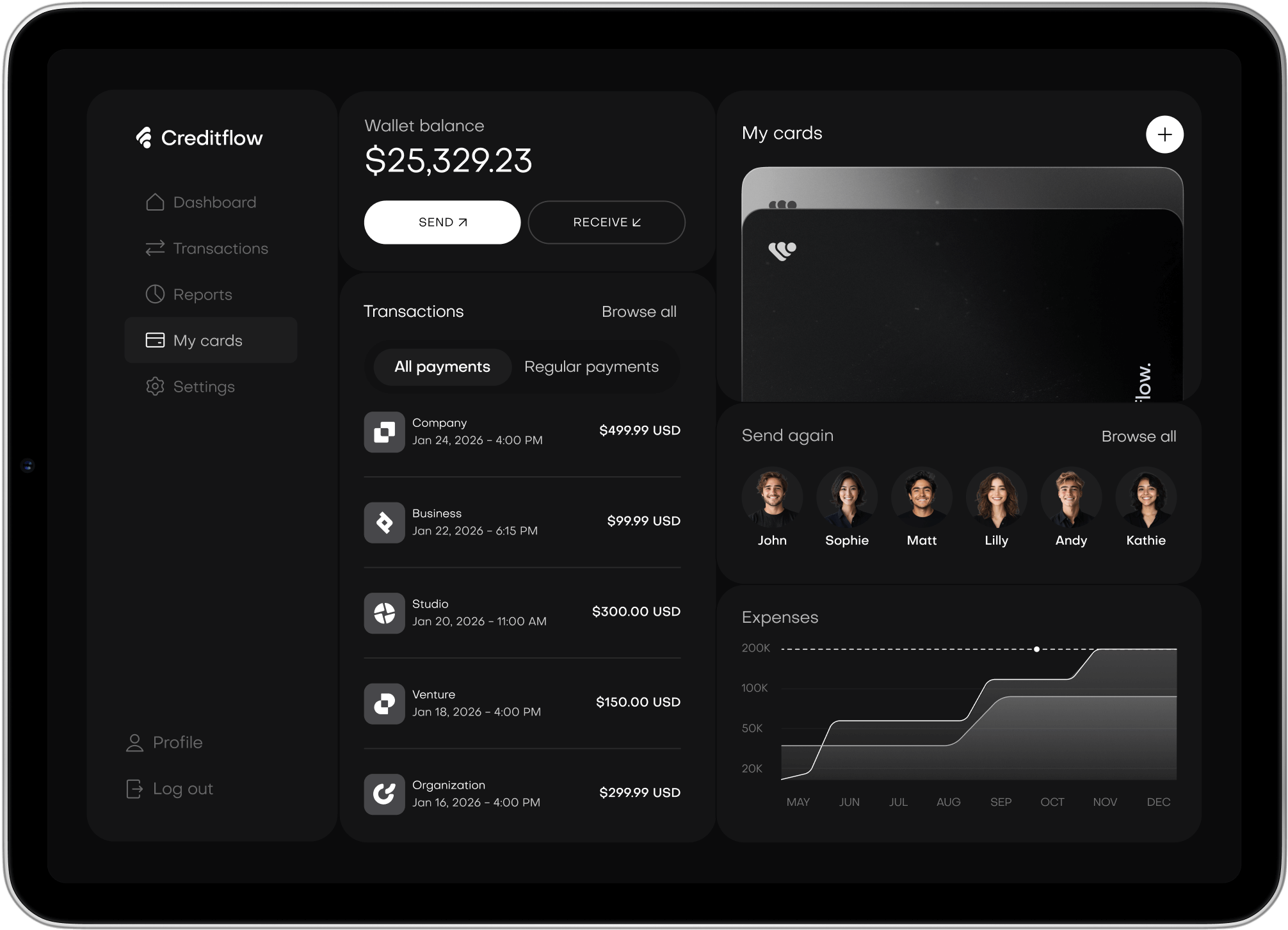 Account Table - Creditflow Webflow Template | BRIX Templates