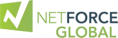NetForce Global company logo with green and dark blue text and an abstract green arrow design.