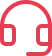 Red square with a black support icon resembling a person wearing a headset.