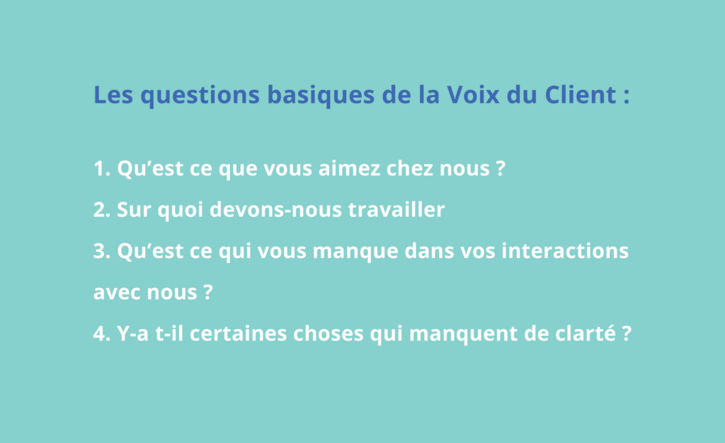 Les questions de base de la Voix du Client