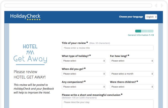 Questionnaire HolidayCheck