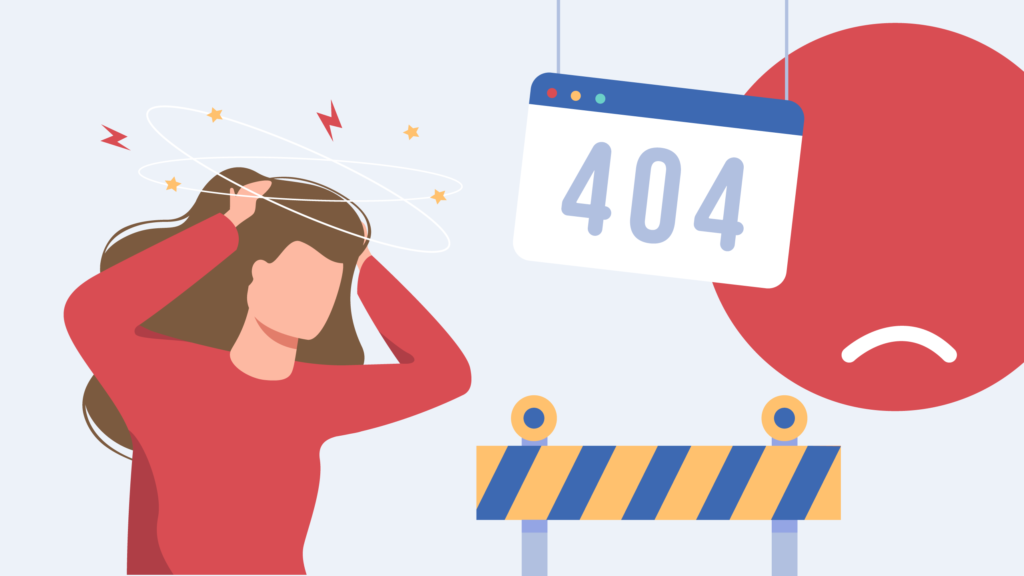 An illustrative person showing frustration at encountering a pain point in the customer journey.