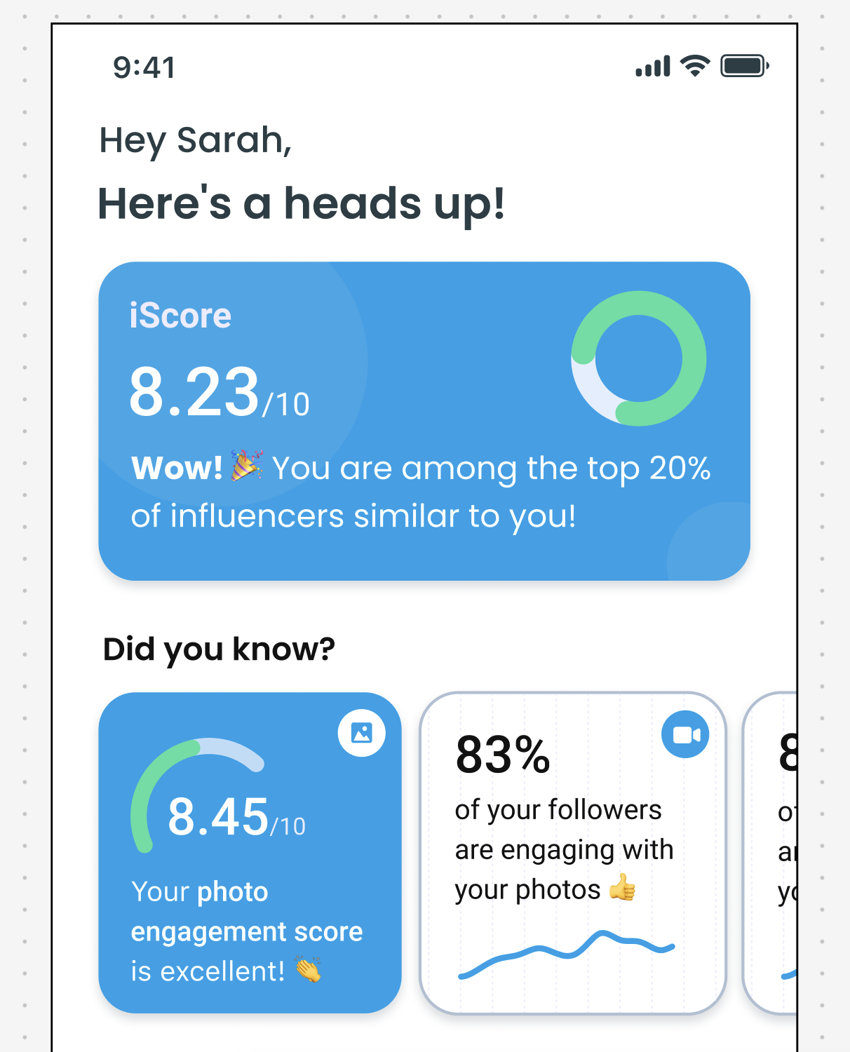 Redesigned metrics with explanations