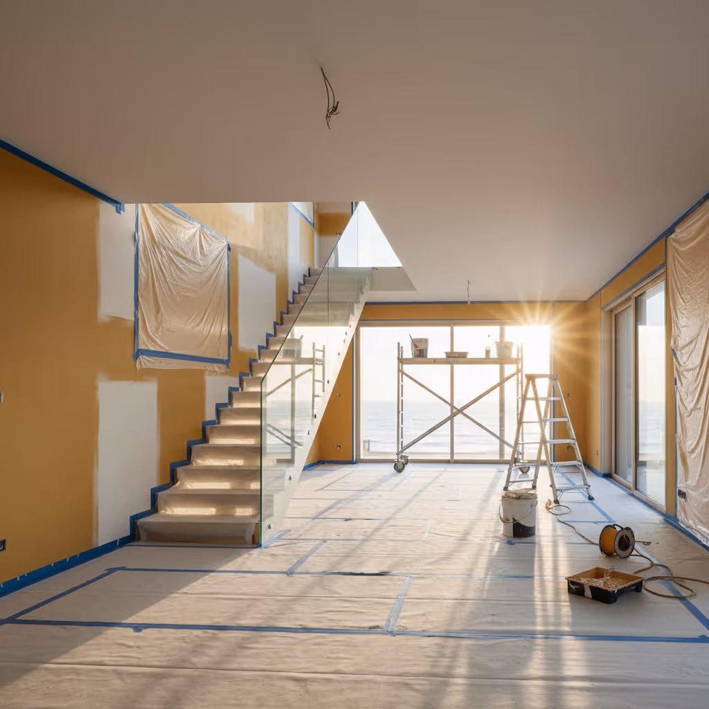 Intérieur de maison en travaux