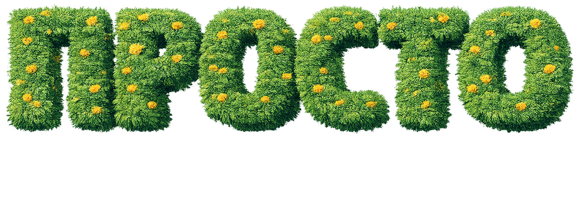 The word 'ПРОСТО' styled in green grass.