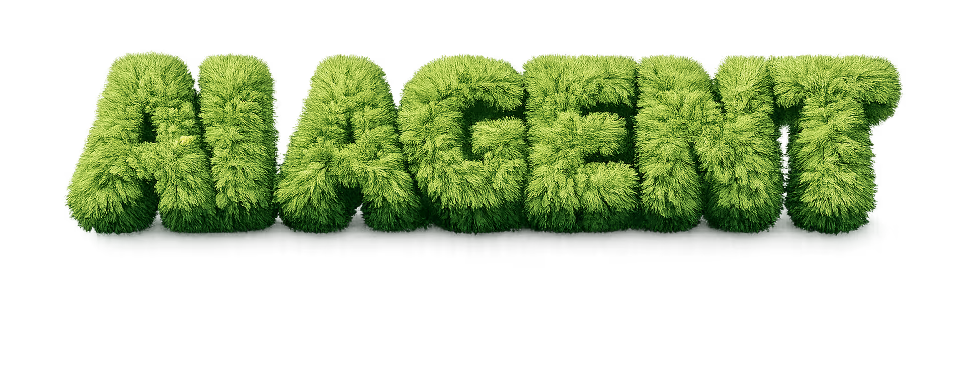 The acronym 'ОВДП' formed by green grass.