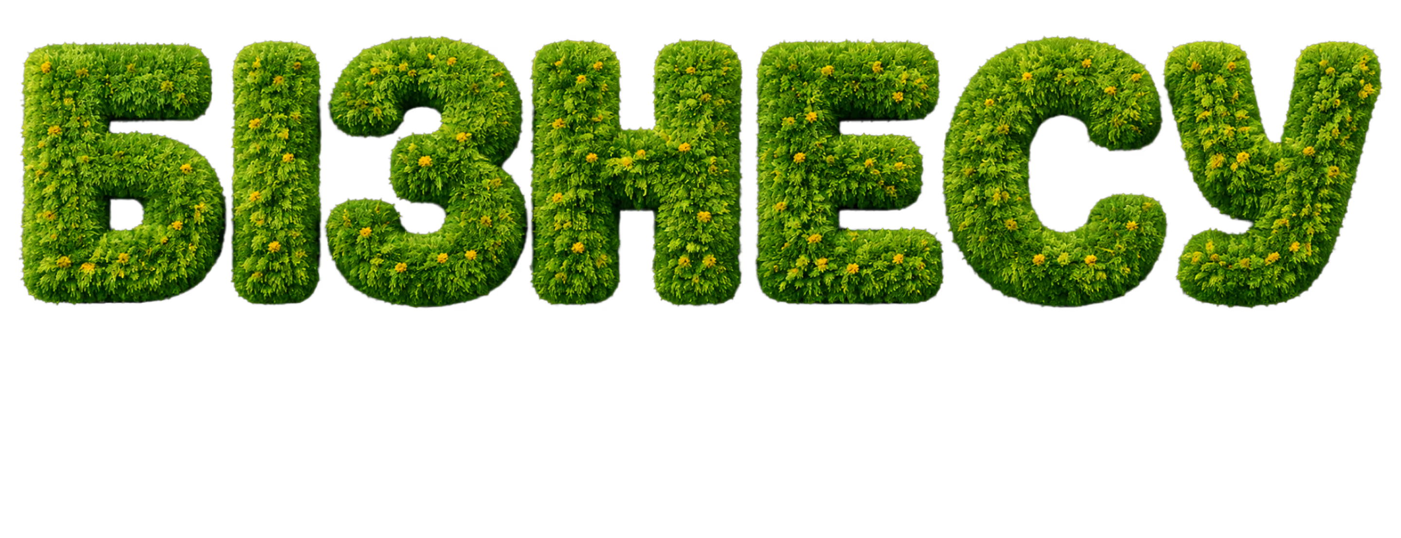 The acronym 'ОВДП' formed by green grass.