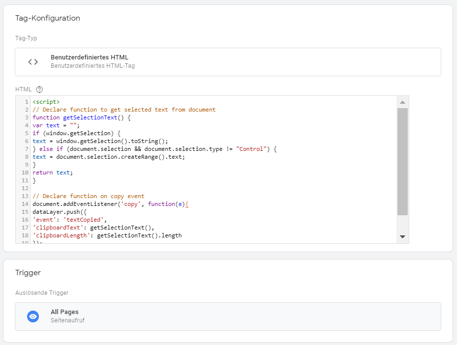 Benutzerdefiniertes HTML-Tag