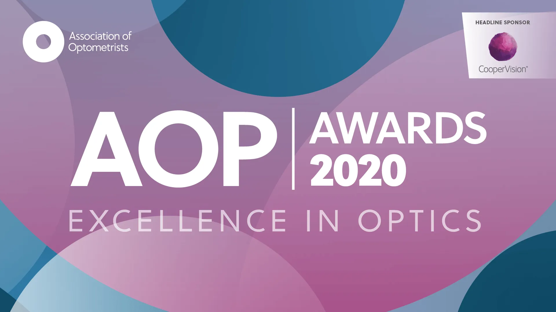 Association of Optometrists Awards 2020 Excellence in Optics with CooperVision sponsorship