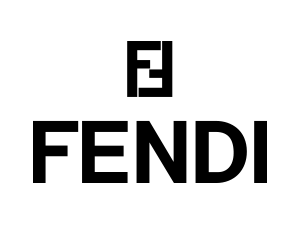 Fendi logo with stylized FF monogram symbol above text