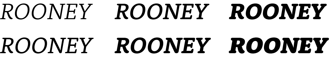 déclinaison d'une identité graphique avec xemple de graisses et de styles d'une typologie