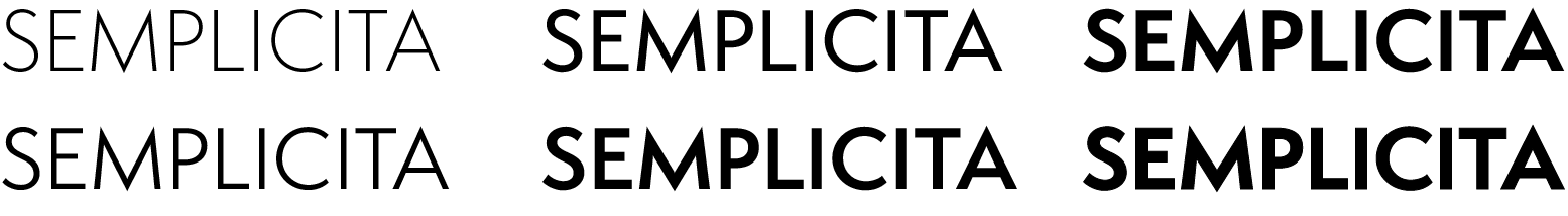 déclinaison d'une identité graphique avec xemple de graisses et de styles d'une typologie