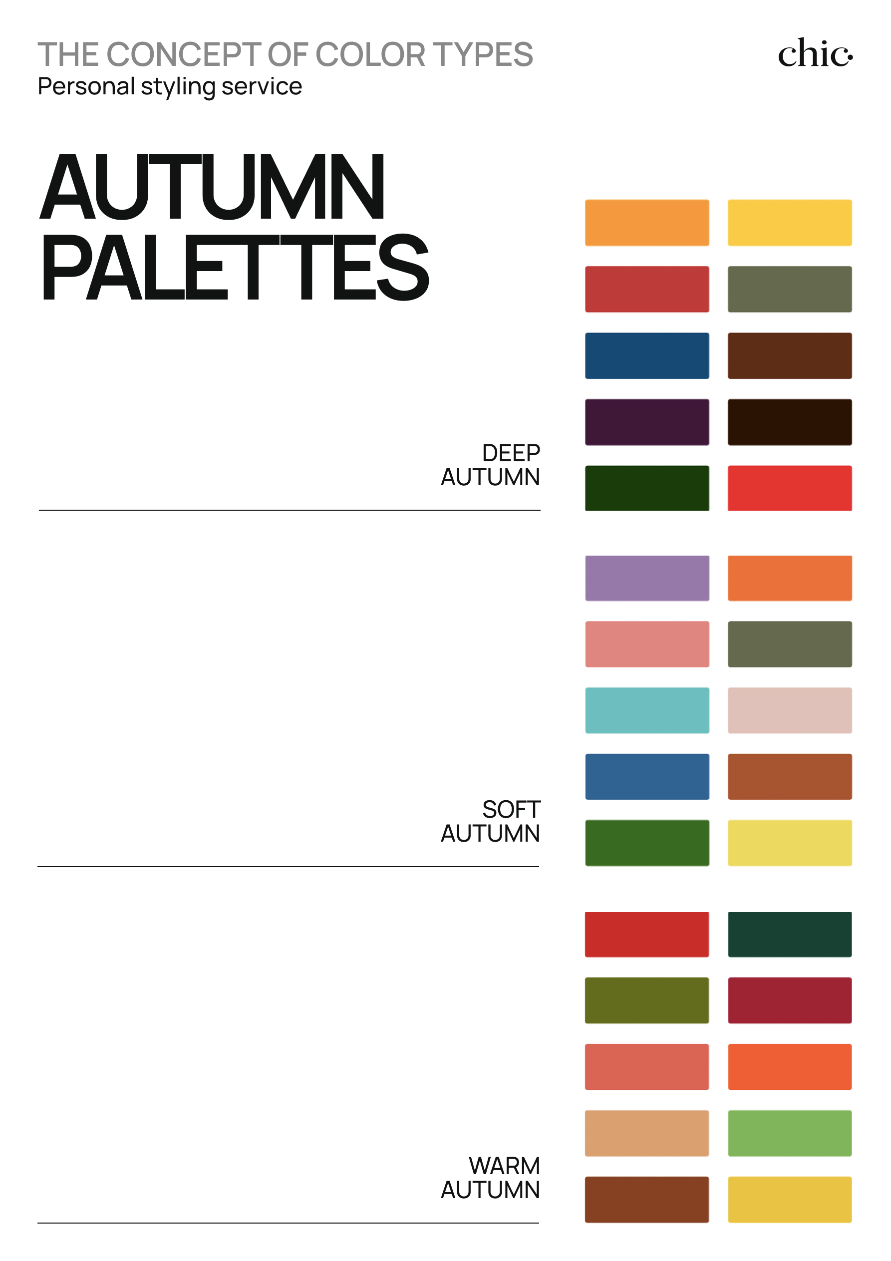 Color types guide by Chic Update