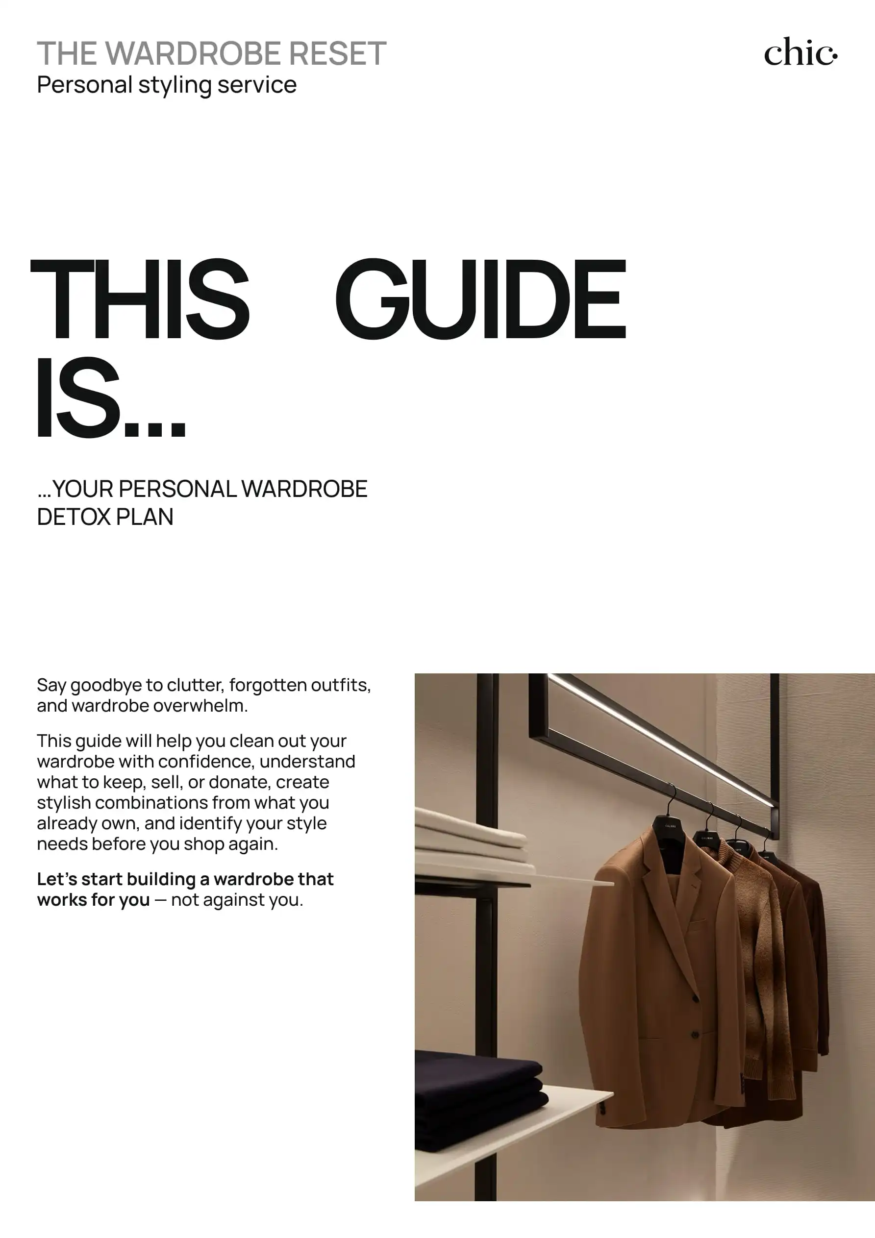 Wardrobe audit guide by Chic Update
