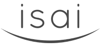ISAI text logo with a curved line underneath.