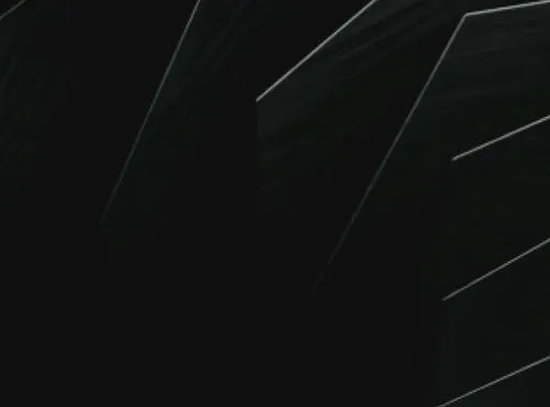 Abstract dark geometric shapes with sharp edges and thin light lines on a black background.