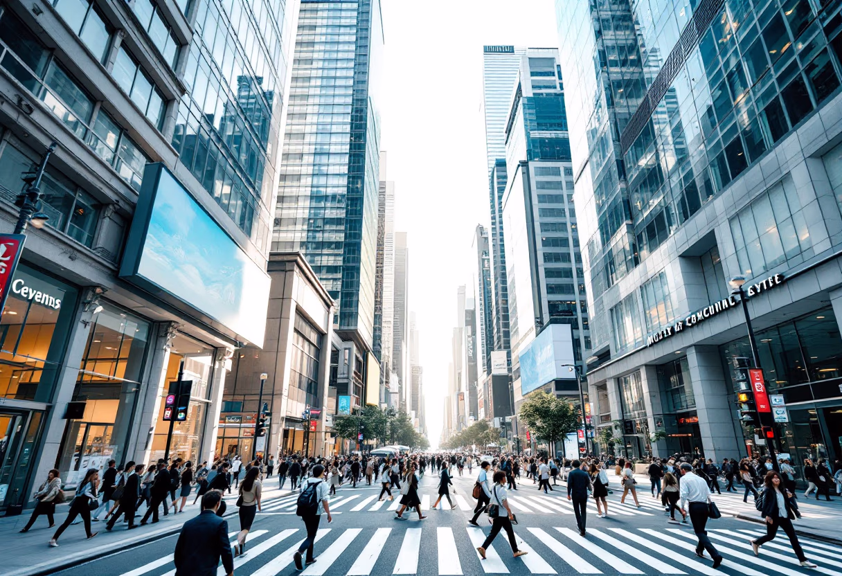 image of busy city street