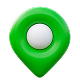 Green map location pin with a white center.
