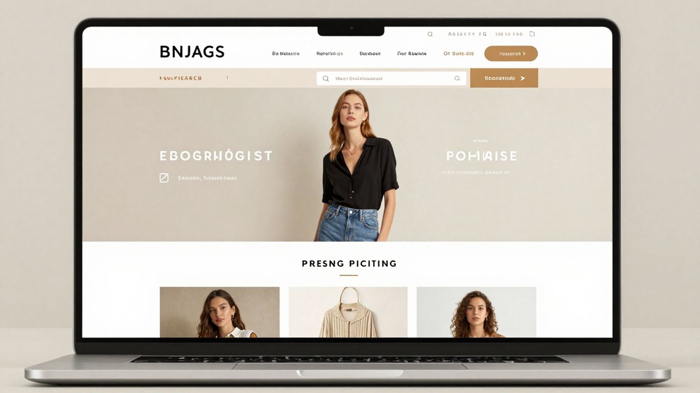 Ounass.com e-commerce website interface on a laptop