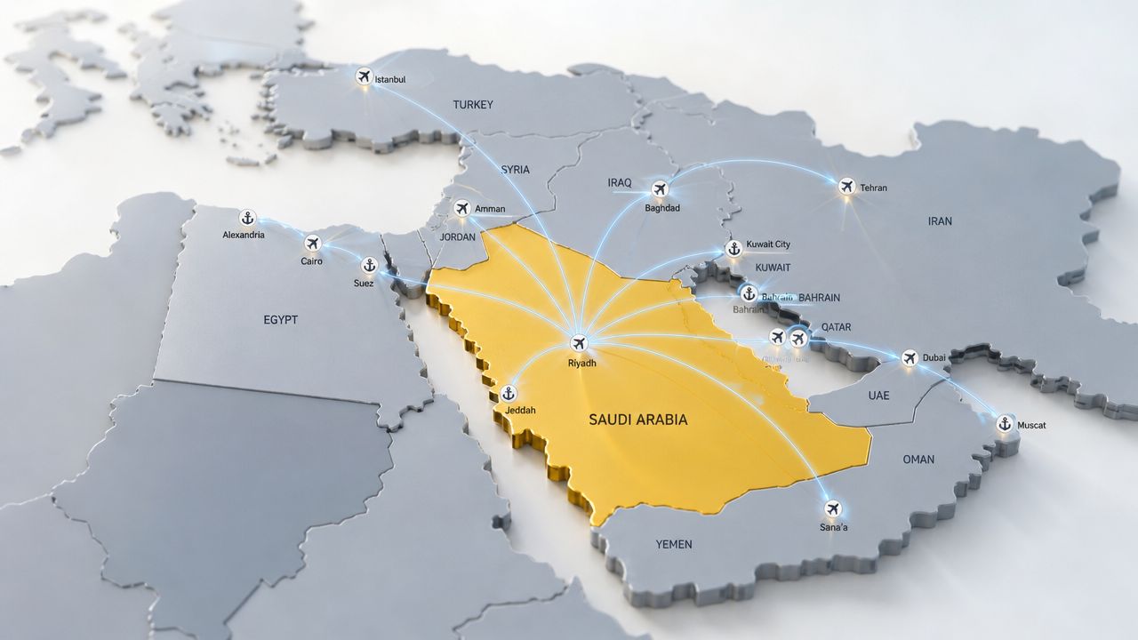 World Map Saudi: KSA Expansion & MENA Logistics 2026