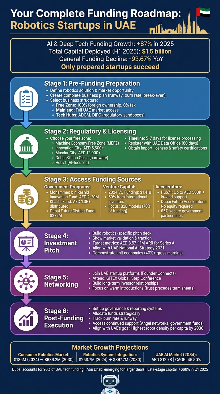 Complete Funding Roadmap for Robotics Startups in UAE
