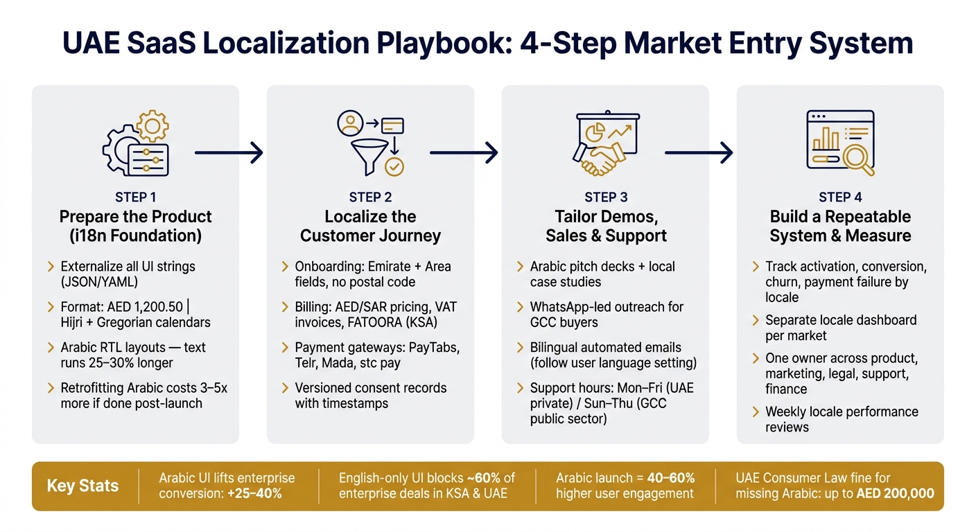 UAE SaaS Localization Playbook: 4-Step Market Entry System