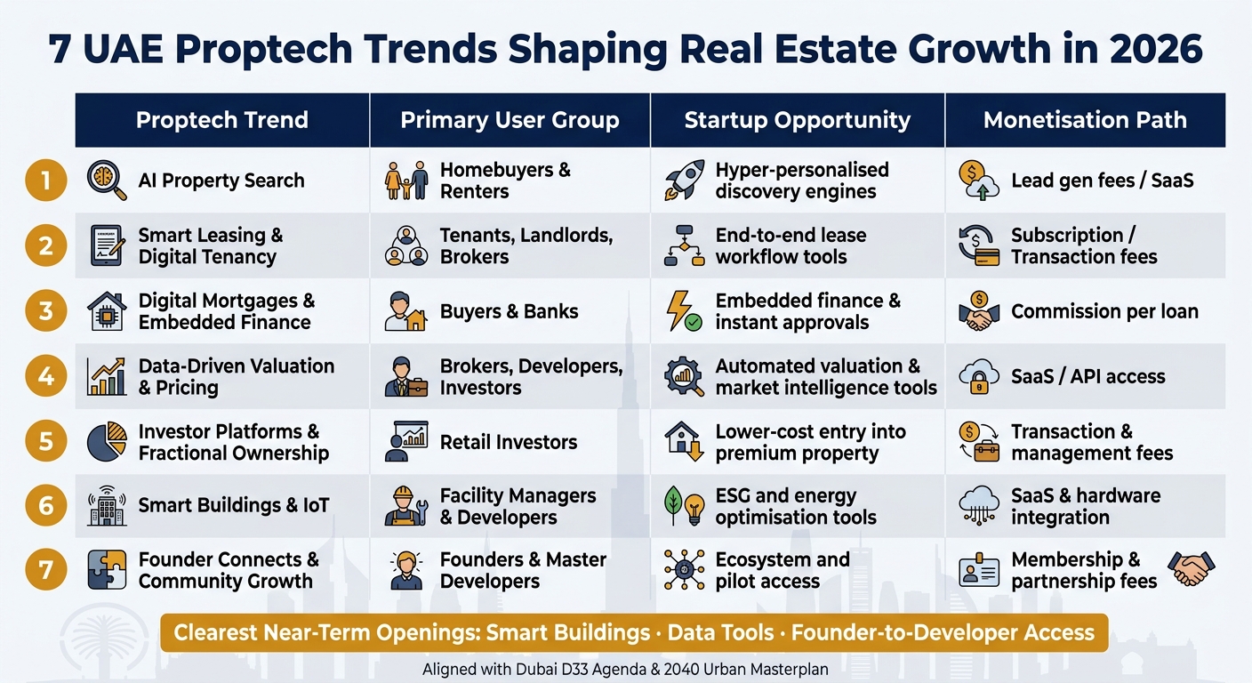 7 UAE Proptech Trends: Opportunities, Users & Revenue Paths (2026)