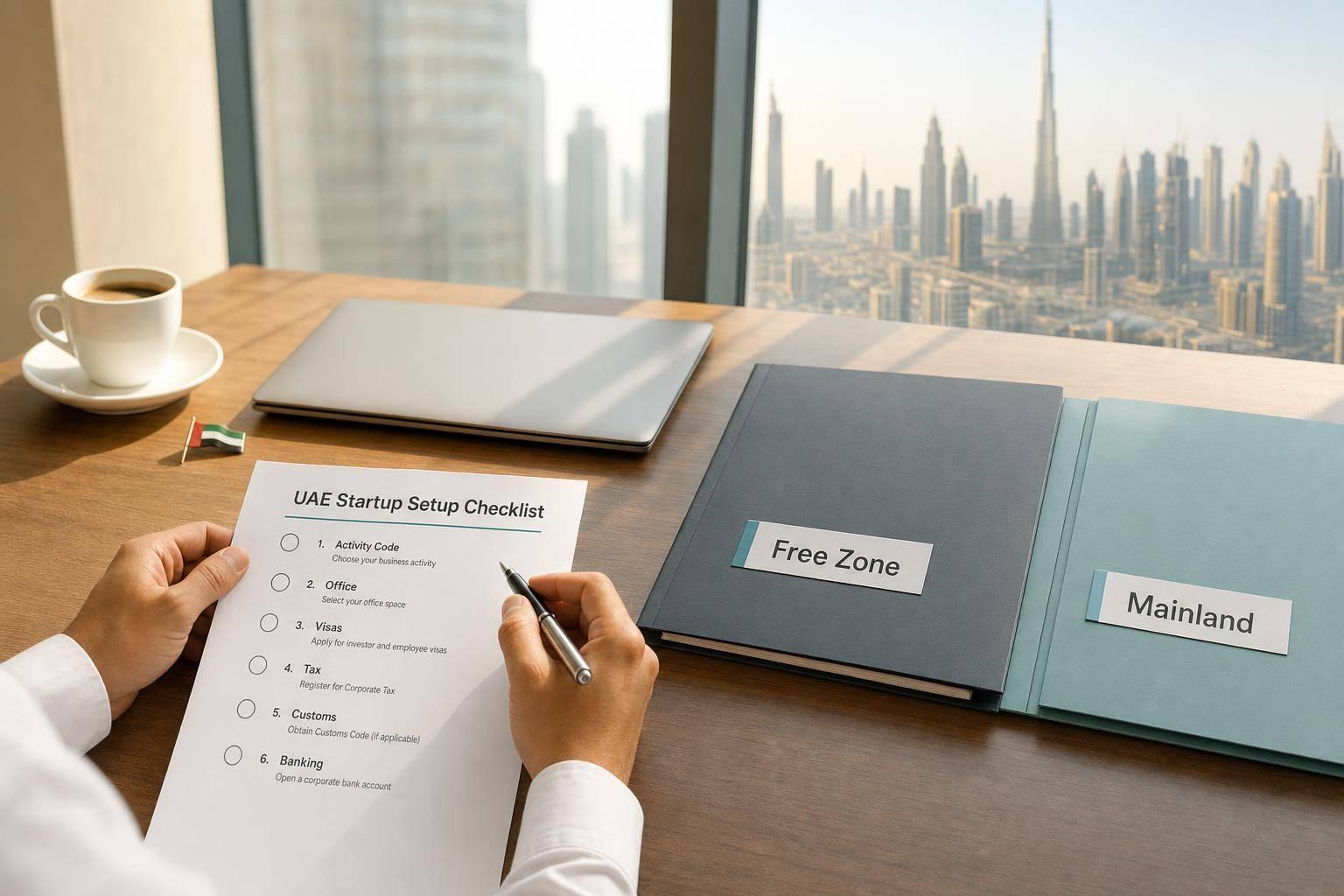 UAE Startup Setup Checklist: Free Zone vs Mainland