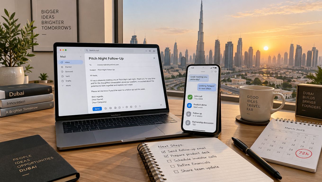 Pitch Night Follow Up: A Complete Playbook for UAE Founders