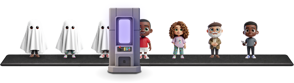 Uma máquina de revelar leads, revelando leads fantasmas em leads conhecidos.