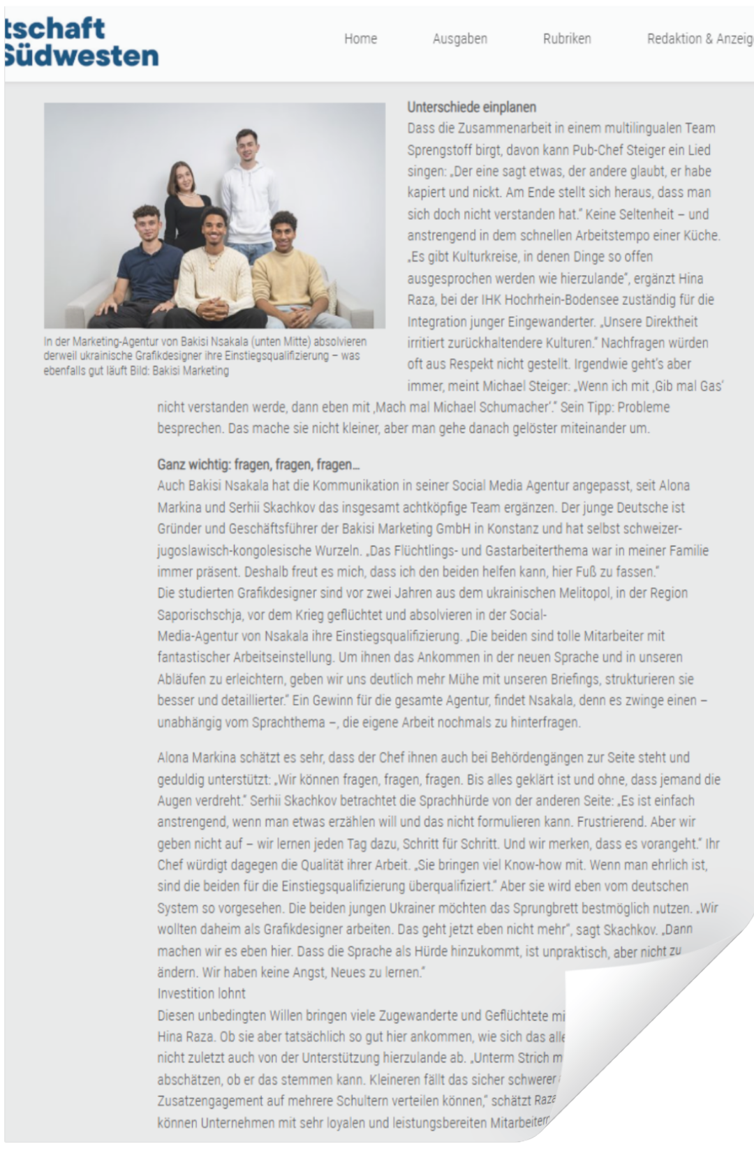 Bakisi Nsakala, CEO der Bakisi Marketing GmbH