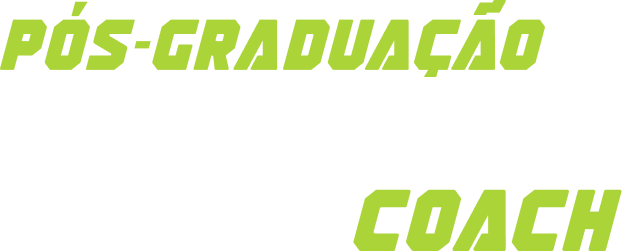 Texto em verde e branco anunciando pós-graduação em coach de bodybuilding.