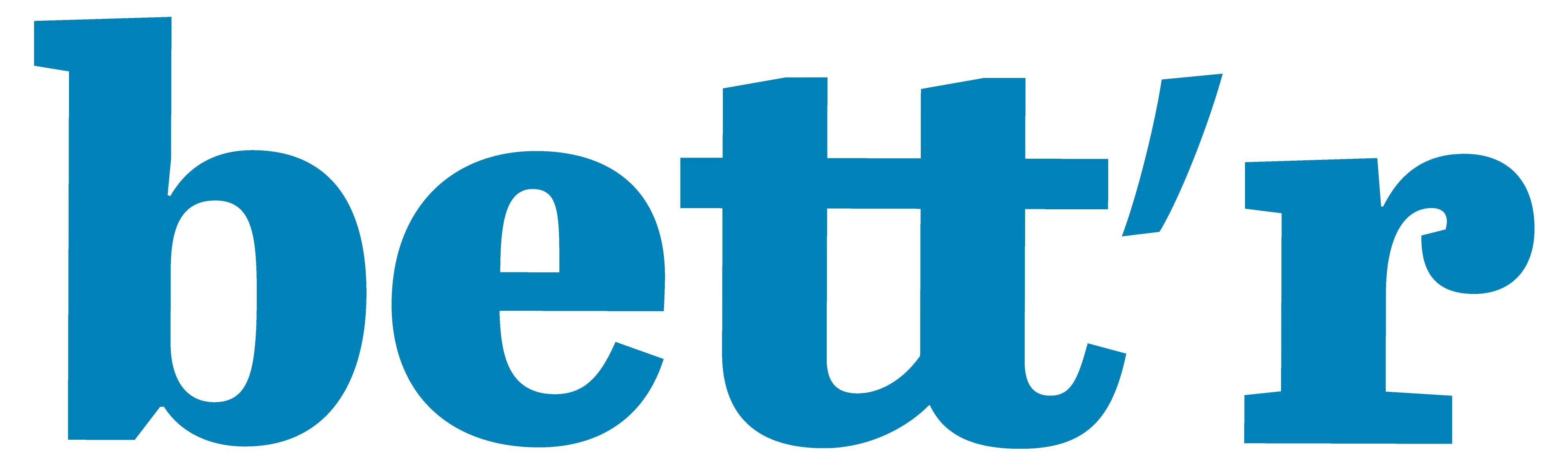 Bettr brand name in blue bold lowercase letters.