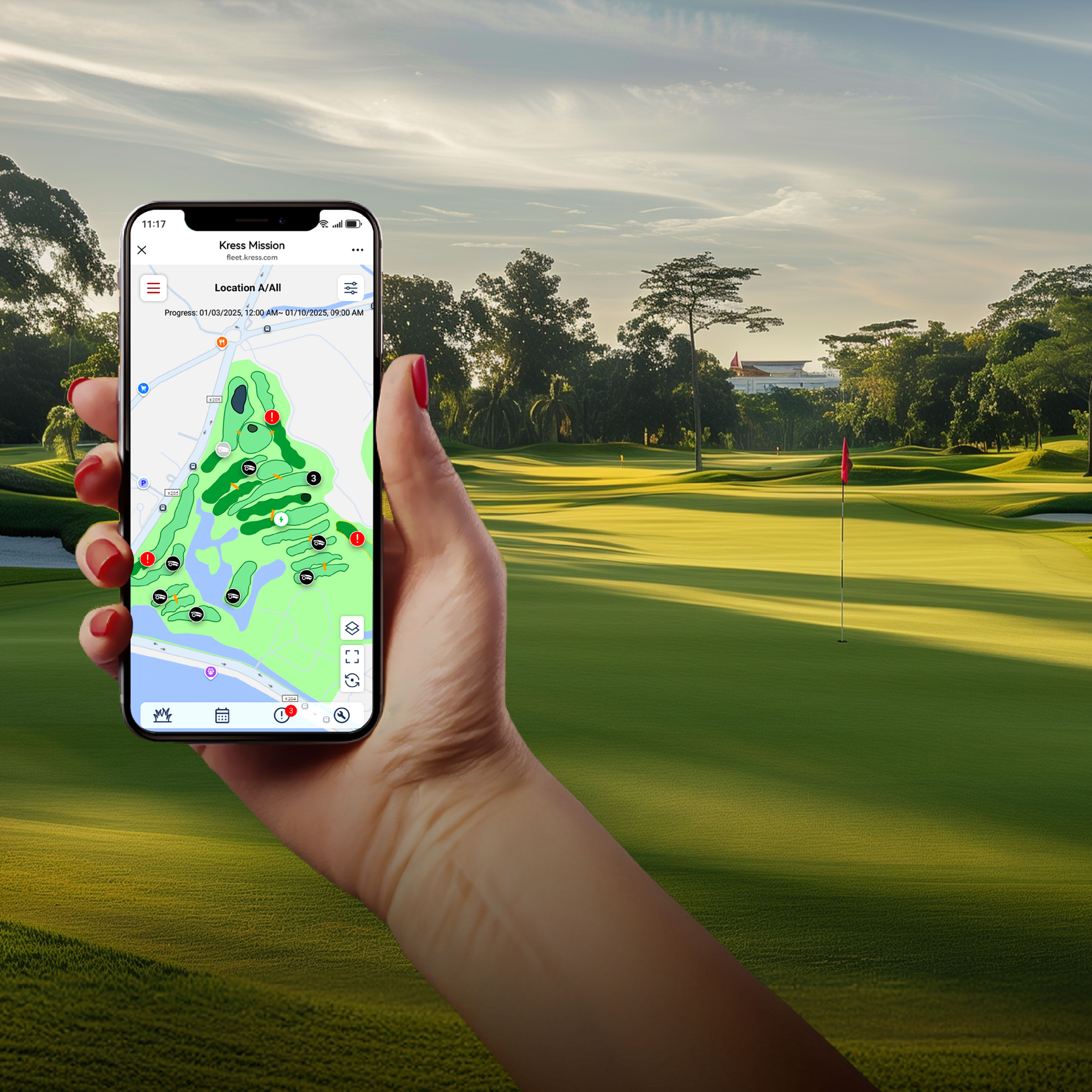 The Kress app allows the user precison control of their Kress robotic lawn mower