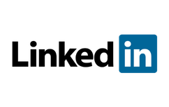 LinkedIn-logo met witte letters 'in' op een blauwe achtergrond.