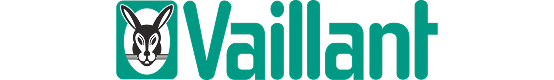 Vaillant brand logo with stylized rabbit head icon.