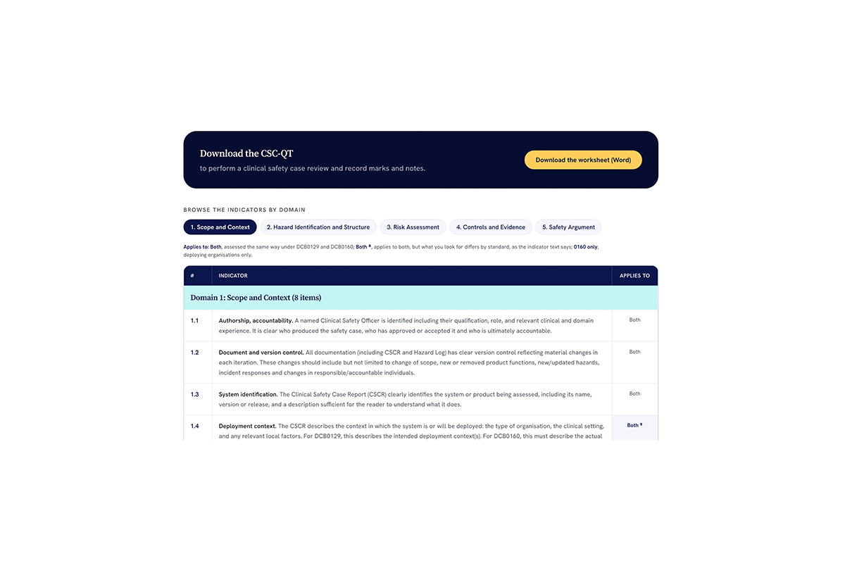 Is your clinical safety case any good? Here's a free way to find out.