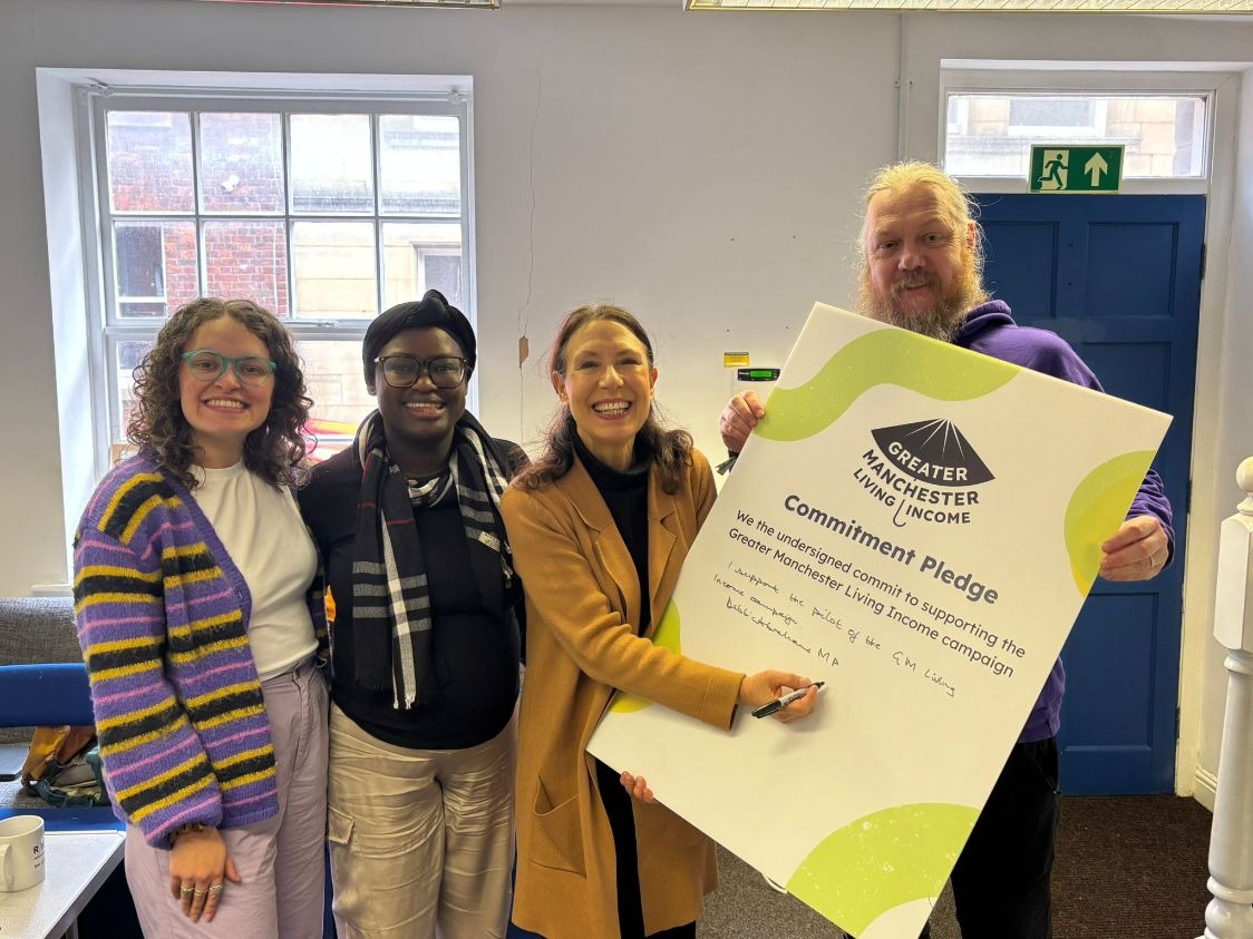 Debbie Abrahams MP signs a commitment