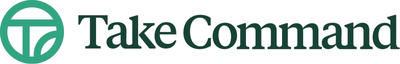 Take Command company logo with stylized 'TC' symbol in a green circle followed by the text 'Take Command'.