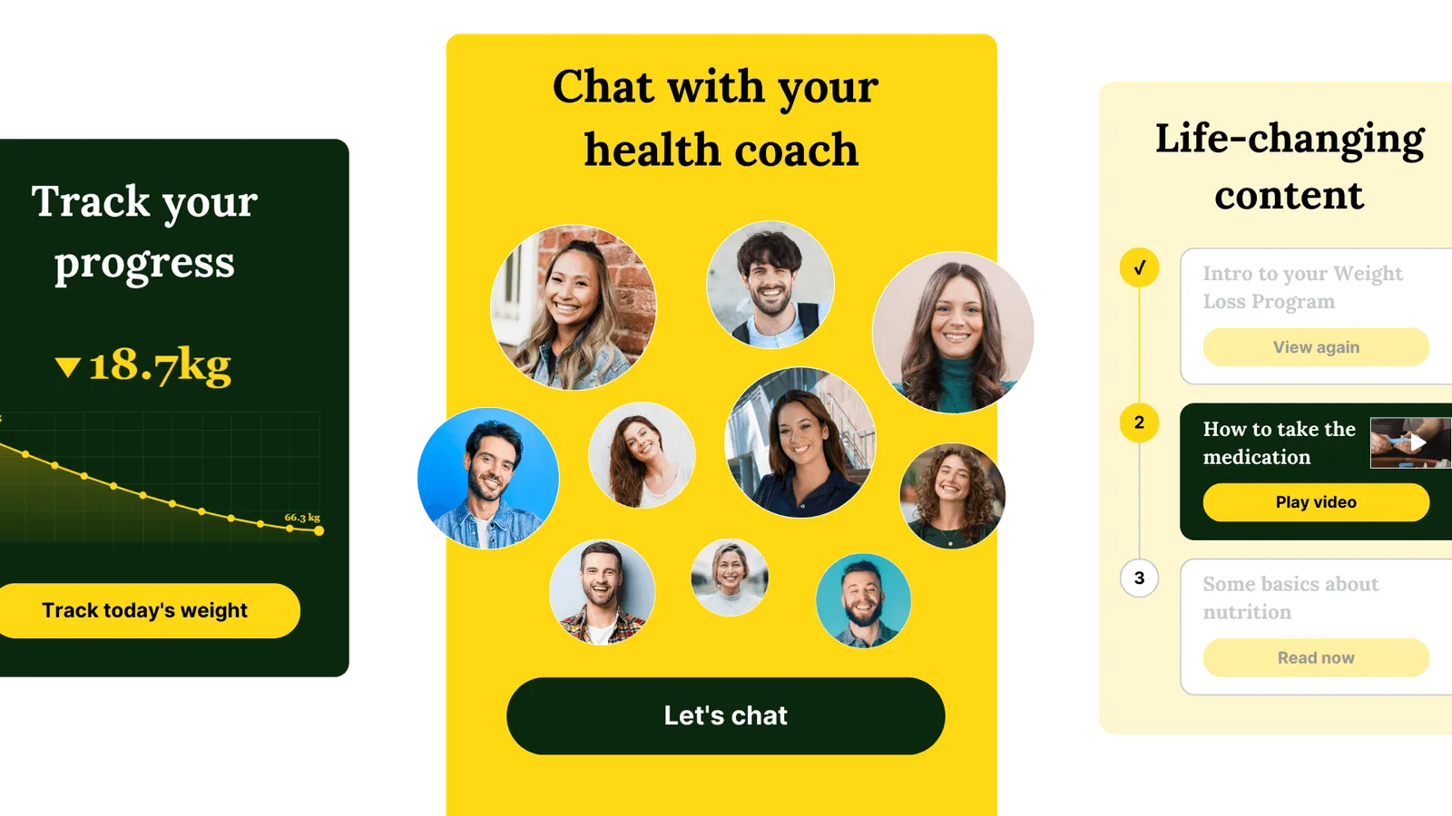 Components of the Goodweigh weight loss program