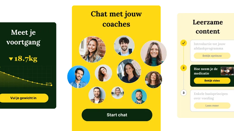 Onderdelen van het Goodweigh afslankprogramma